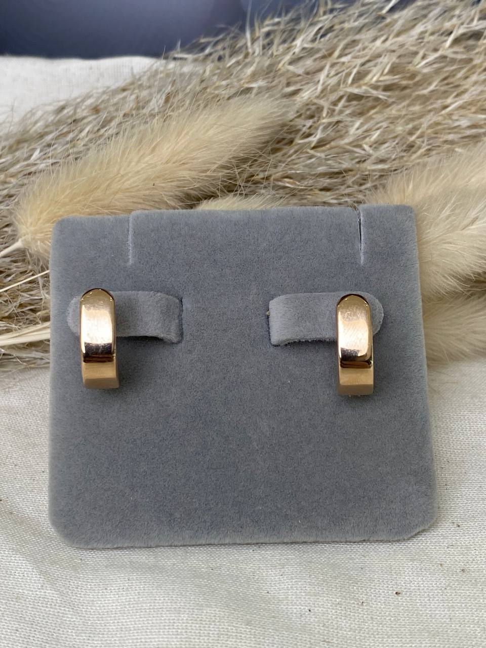Серьги детские из красного золота  585 пробы